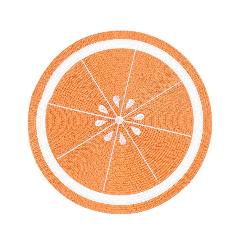 Китайский фруктовый дизайн, полипропиленовая подстилка, полипропиленовая плетеная круглая подстилка