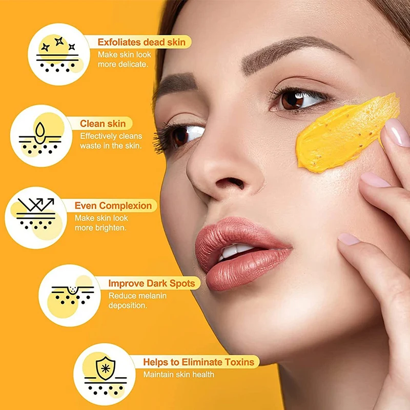 Private Label Vitamin C Turmeric Mud Mask Natural Organic Deep Cleansing Anti Acne Whitening Skin Care Face Clay Mask