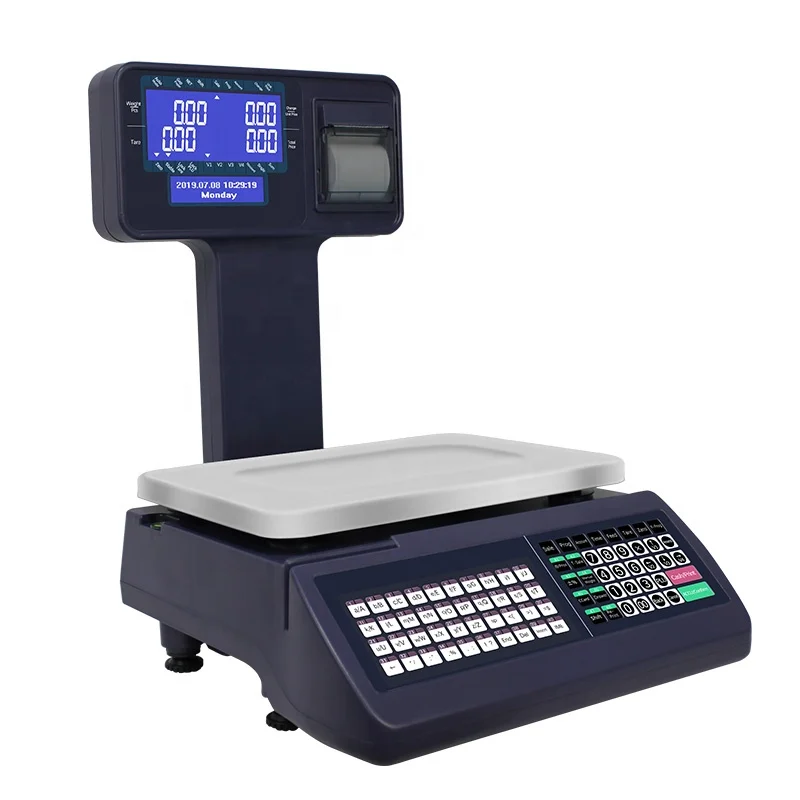 6/15kg/30kg Weighing Scales Barcode Scale Cash Register Scale POS Systems with Printers