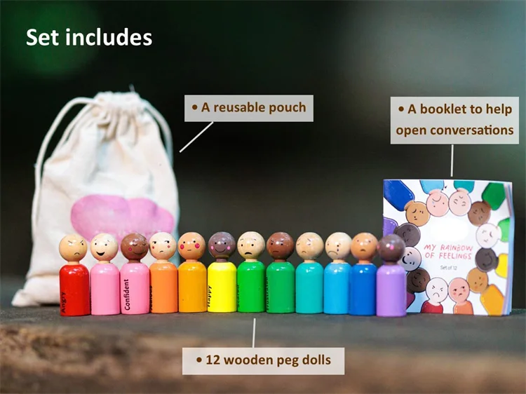 Wholesale Wooden Crafts Kids Toy Mini Peg People Cheap Price DIY Painting Dolls House Decoration Wooden Peg Doll