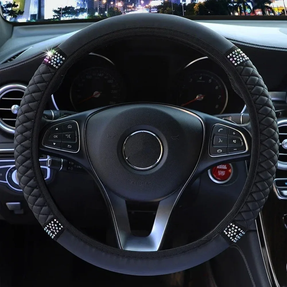 Universal Car Steering Wheel Cover rhinestone steering wheel cover Four Seasons Steering Wheel Cover 38cm-15in