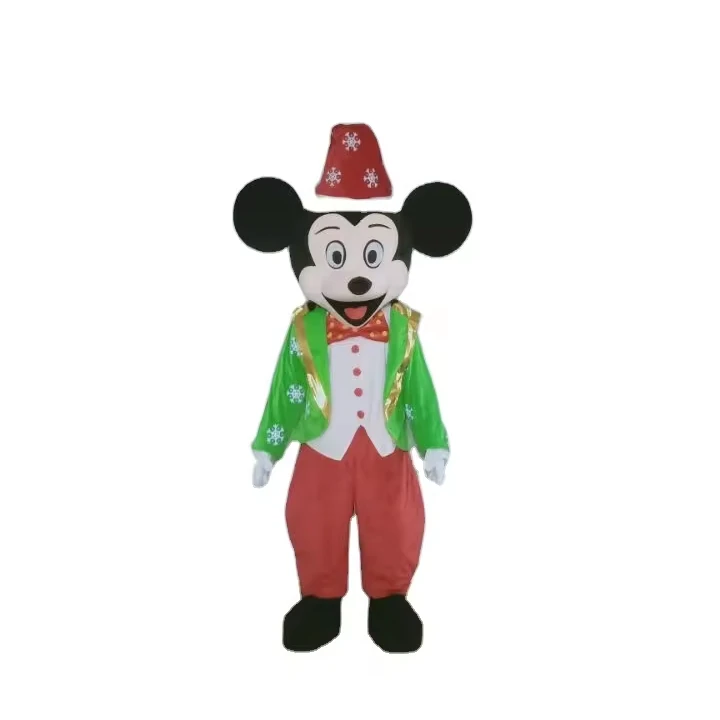 Efun MOQ 1 PC custom Christmas Mickey And Minnie Mascot Costume Cosplay Party Suits Mouse Fancy Dress For sale
