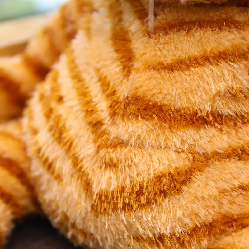 30cm/11.8in Fat Orange Plush Cat Stuffed Animals Toy Lifelike Yellow Tabby Cat Kitty Toy Snuggly Soft Funny Looking Easter Gift