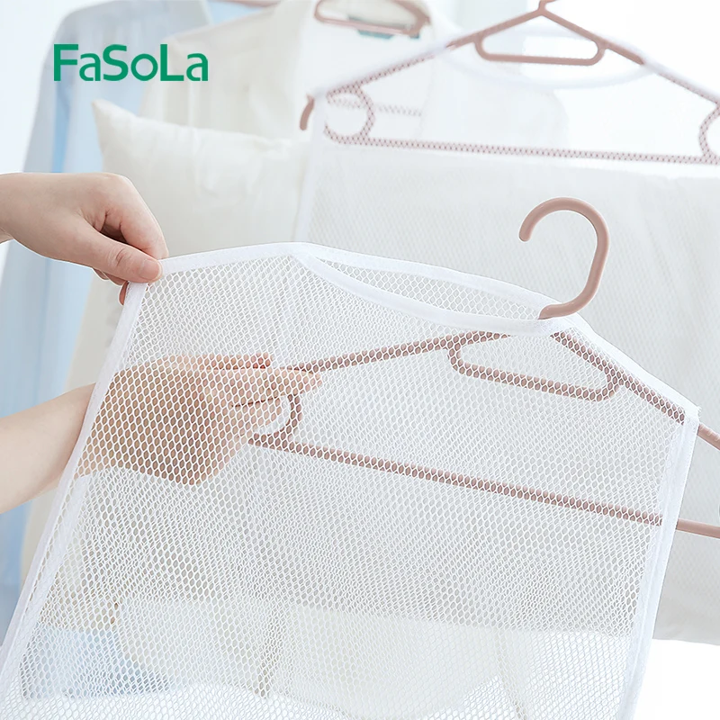 FaSoLa Pillow Drying Net  Multifunctional Drying Network Bag windproof For Toy And Pillow Laundry Balcony Storage