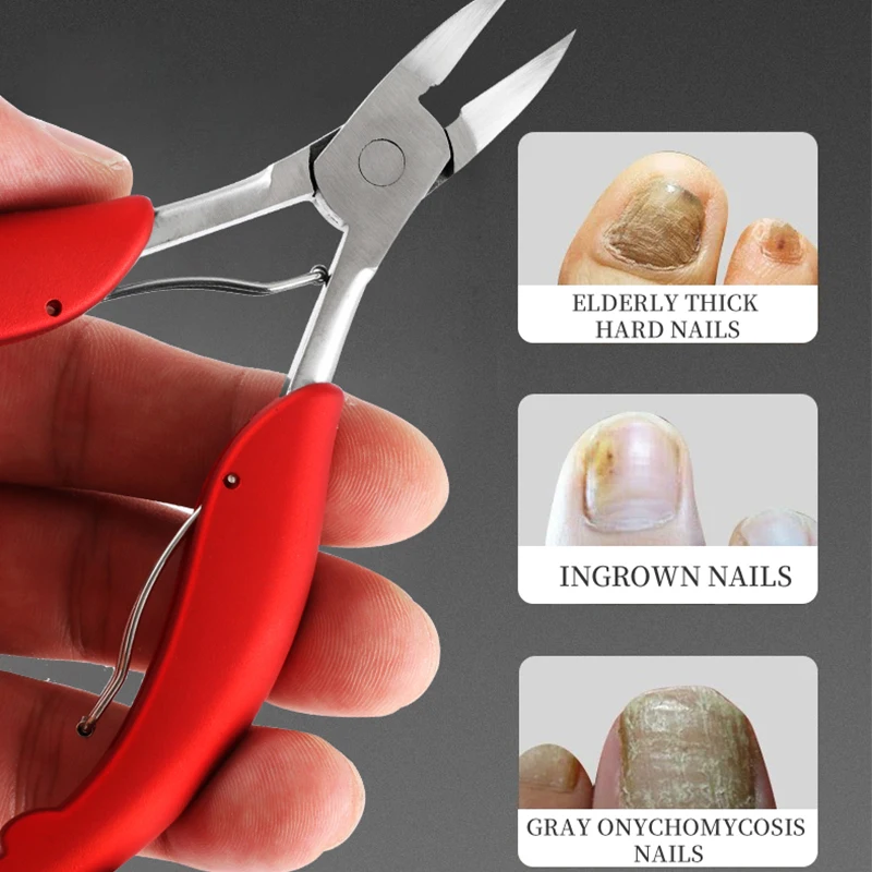 Nail Cuticle Cutter Grooming Tool Finger Toe Nail Dead Skin Scissor Nail Clipper Nipper Manicure Tool with ABS handle