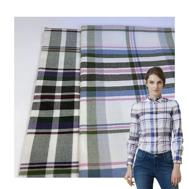 Hot sale direct cotton drill yarn dyed cotton twill waffle plaid 100% cotton fabric for clothing textile