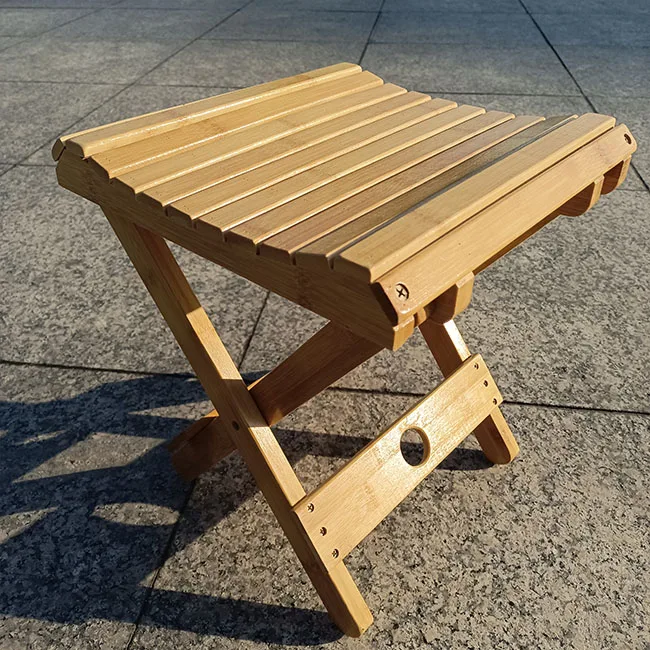 Stable And Firm, Bamboo Is Durable And Of Good Quality Pocket Folding Fishing Stool  Tube Chair Outdoor Rest Folding Stool