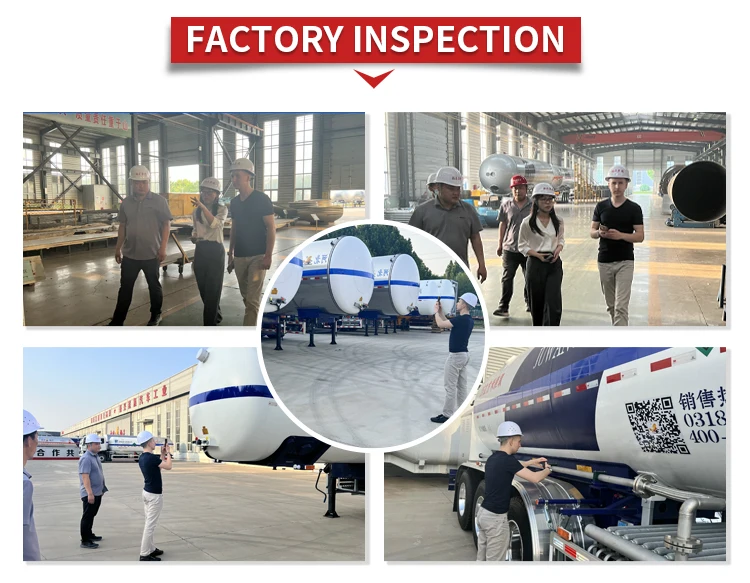 JUWANG liquid gas  Lng Storage Price lng tank transport vehicle trailer For Vehicle