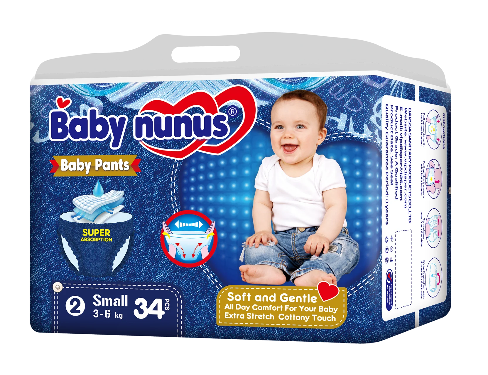 Baby Nunus Toddler Low Waist Potty Training Baby Diaper Panties A Grade leak proof training pants Kid Pull Up Pant