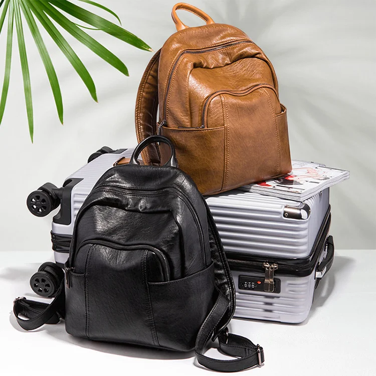 Bp016 Online Shopping customized fashion ladies vegan leather backpack shoulder bag