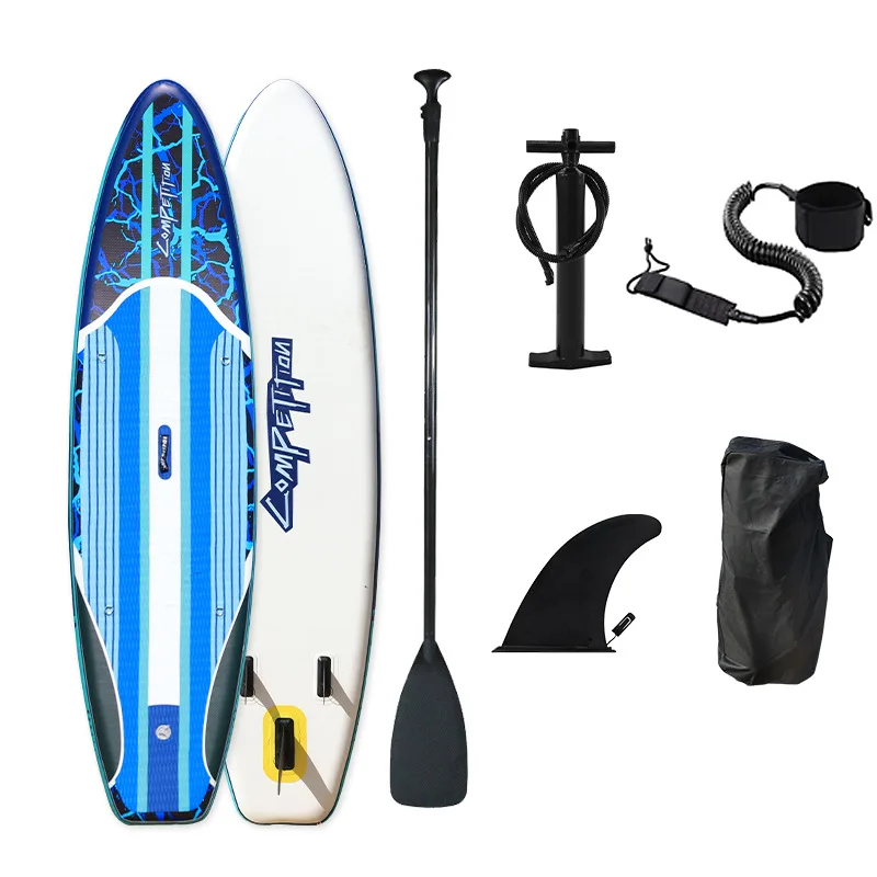 Newest Style Reusable Sup Inflatable Skiing Board Water Standing Speed Adult Paddle 3.2M Water Surfboard