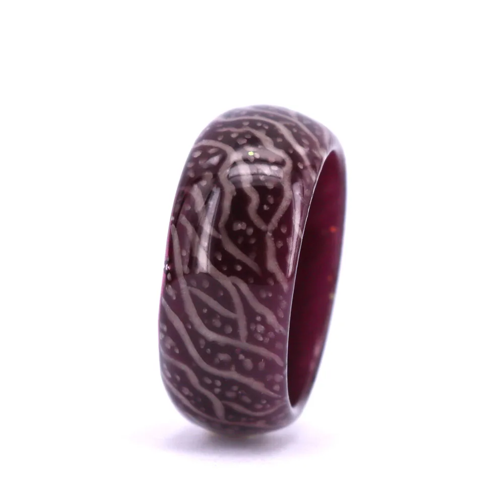 Simple Design Glow In The Dark Purple Resin Ring