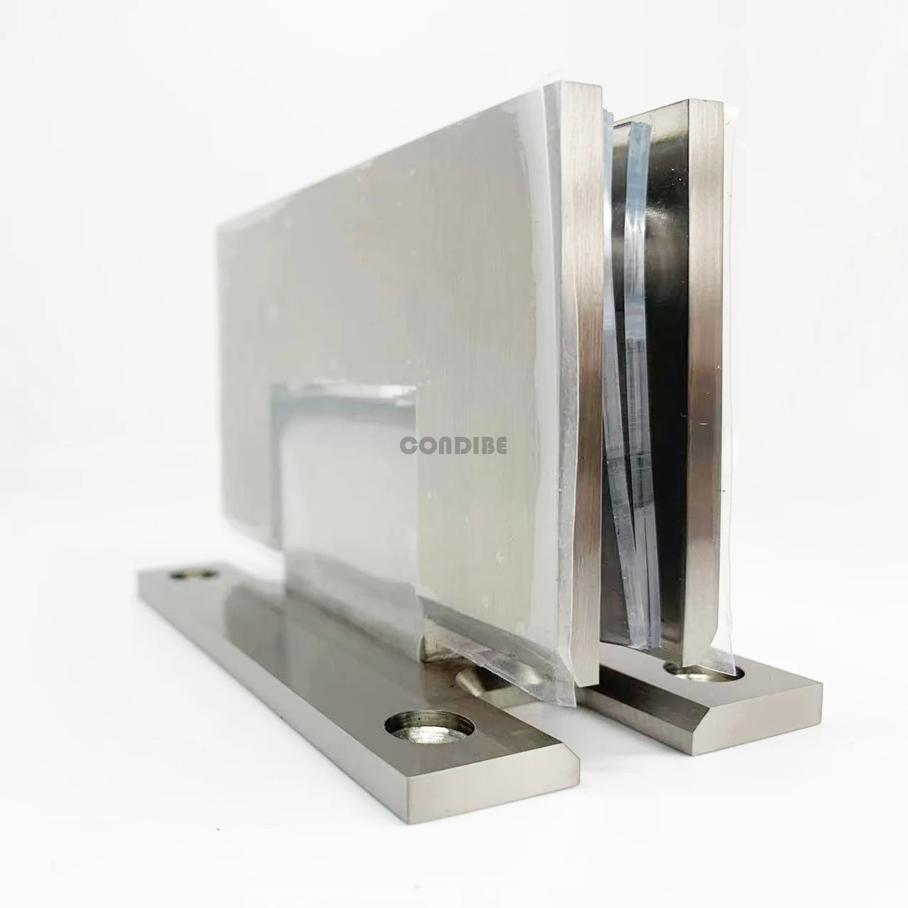 Condibe shower glass door heavy duty nickel brush wall to glass hinge