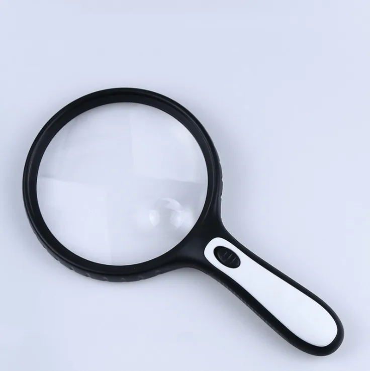 Hand held magnifier with lamp 10x acrylic lens portable magnifier 4986E