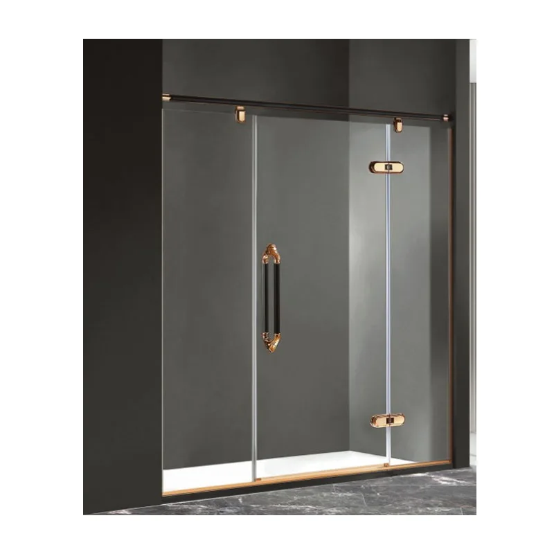 10mm thick building 304 ss frame unbreakable toughened tempered polished glass panel shower cubicle