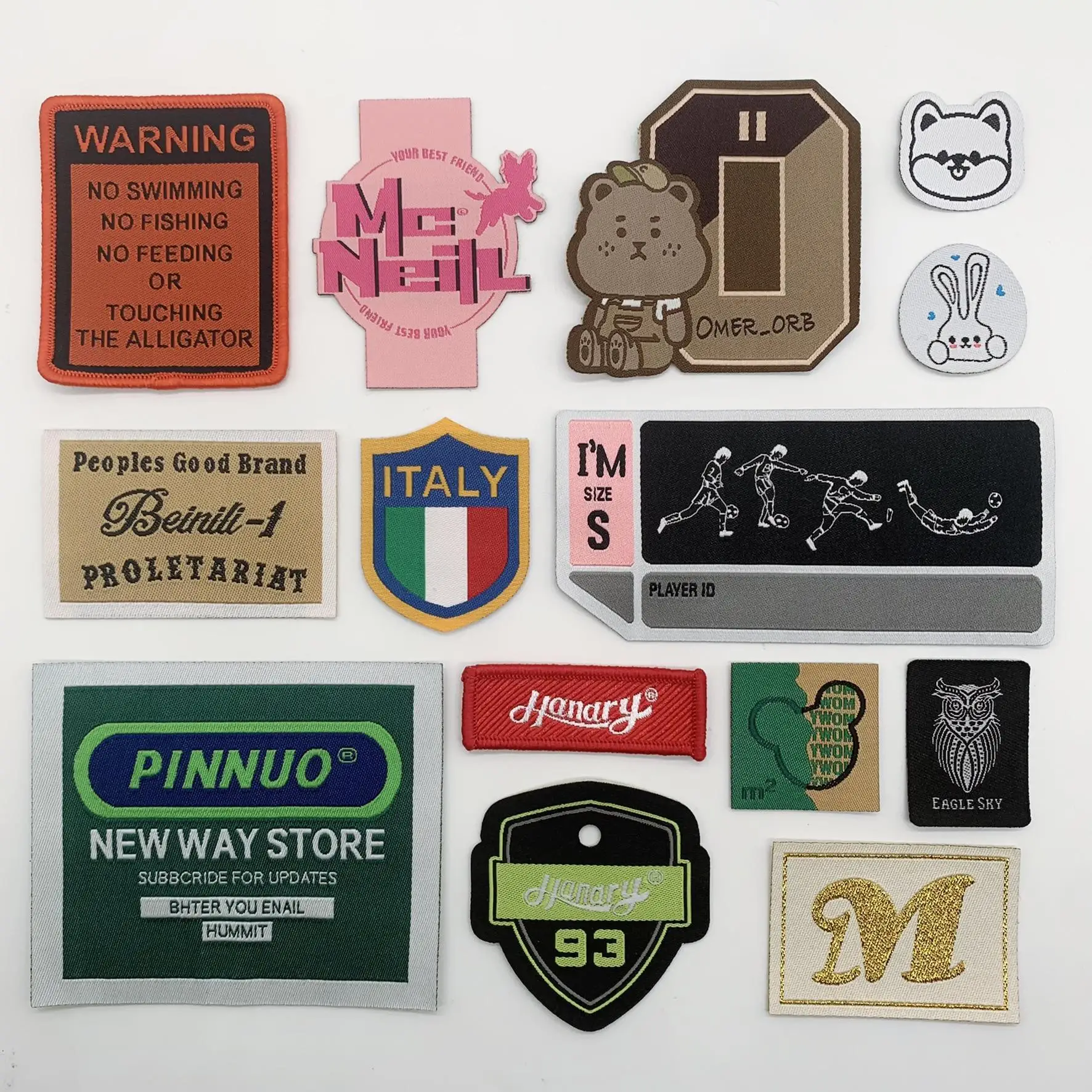 Custom Private Logo Garment Fabric Label 100% Organic Cotton High Density Jacquard Clothes Satin Woven Tag Clothing Woven Labels