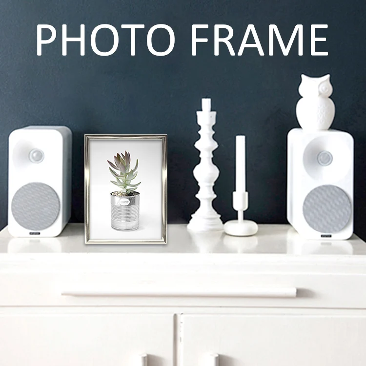 Super Valuable Gold Aluminum Frame A4 Real Glass Metal Picture Frame