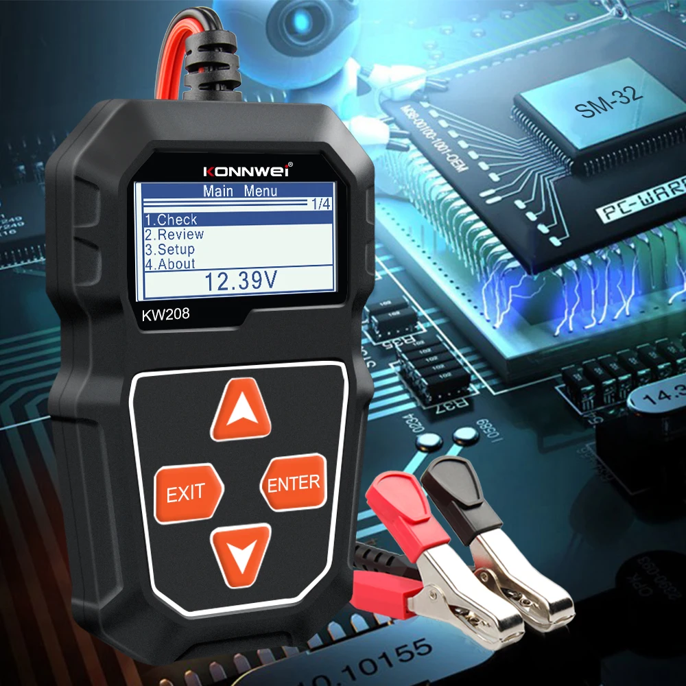 12V car battery tester CCA start charging circuit tester