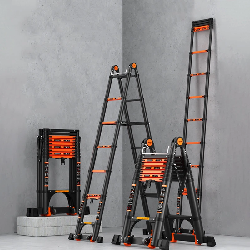 Горячие продажи, многофункциональный стальная лестница Складная 8 м 7 м 6 5 Шаг чердак лестницы алюминиевый 50 футов 100 ft