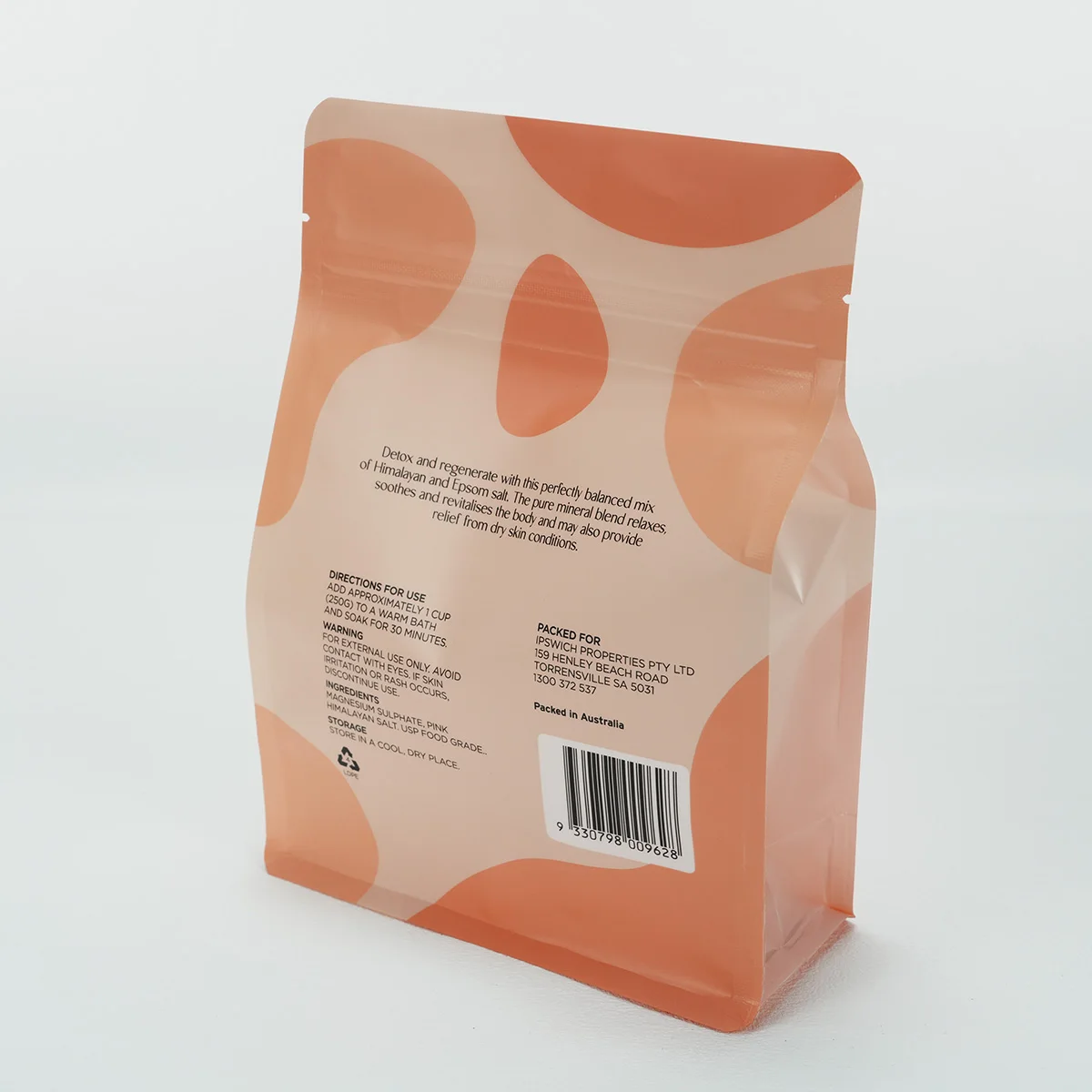 Customized multifunctional sealed waterproof bath salt plastic packaging bag