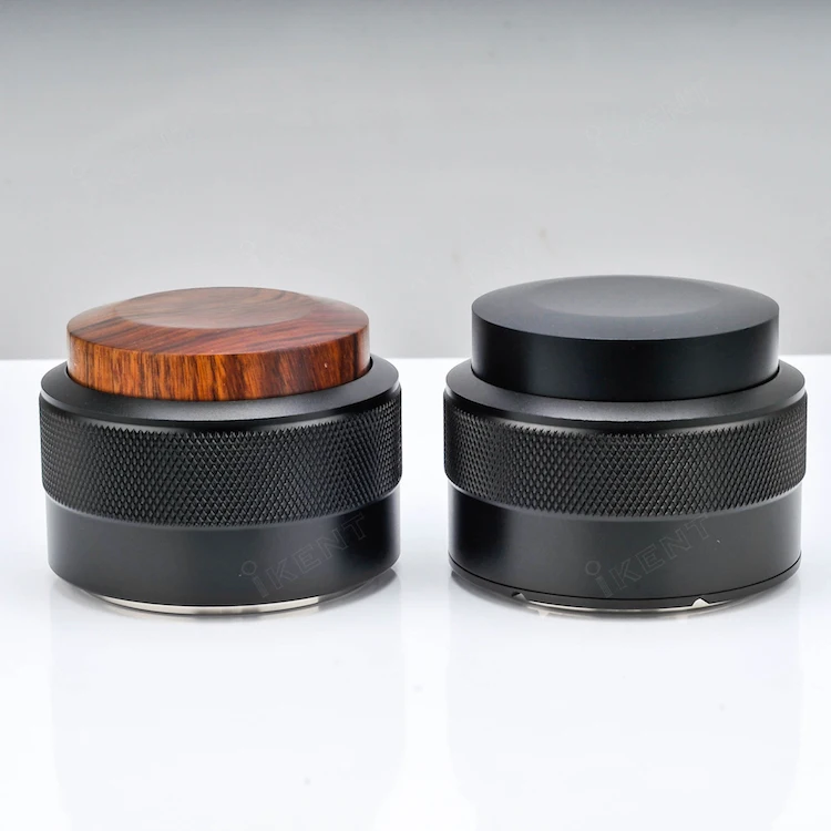 Calibrated 58mm Stainless steel Flat Base Coffee Tamper Barista Coffee Powder Hammer spring Tamper Coffee Distributor