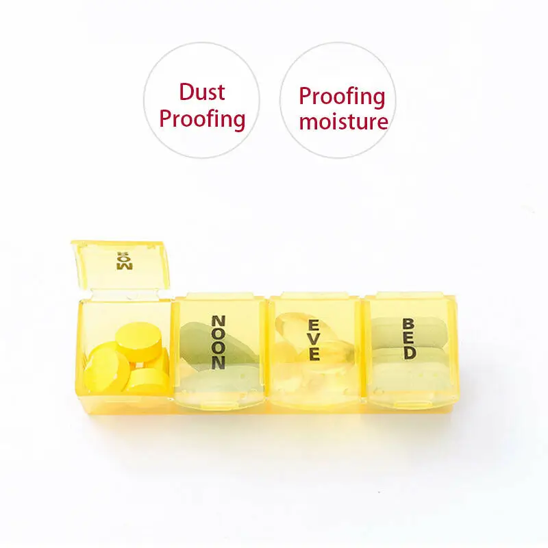 New Portable Plastic Weekly Round Shape 28 Cases Pill Storage Box Medication Dispenser