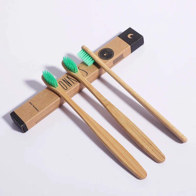 Customized Logo Bpa Free Eco Friendly Natural Bristle Charcoal Organic Biodegradable Bamboo Toothbrush