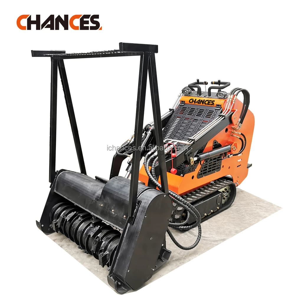 New Mini Skid Steer Attachment Forestry Mulcher Machinery Fits Most Brands Track Mini Loader with Core Engine Component for Sale