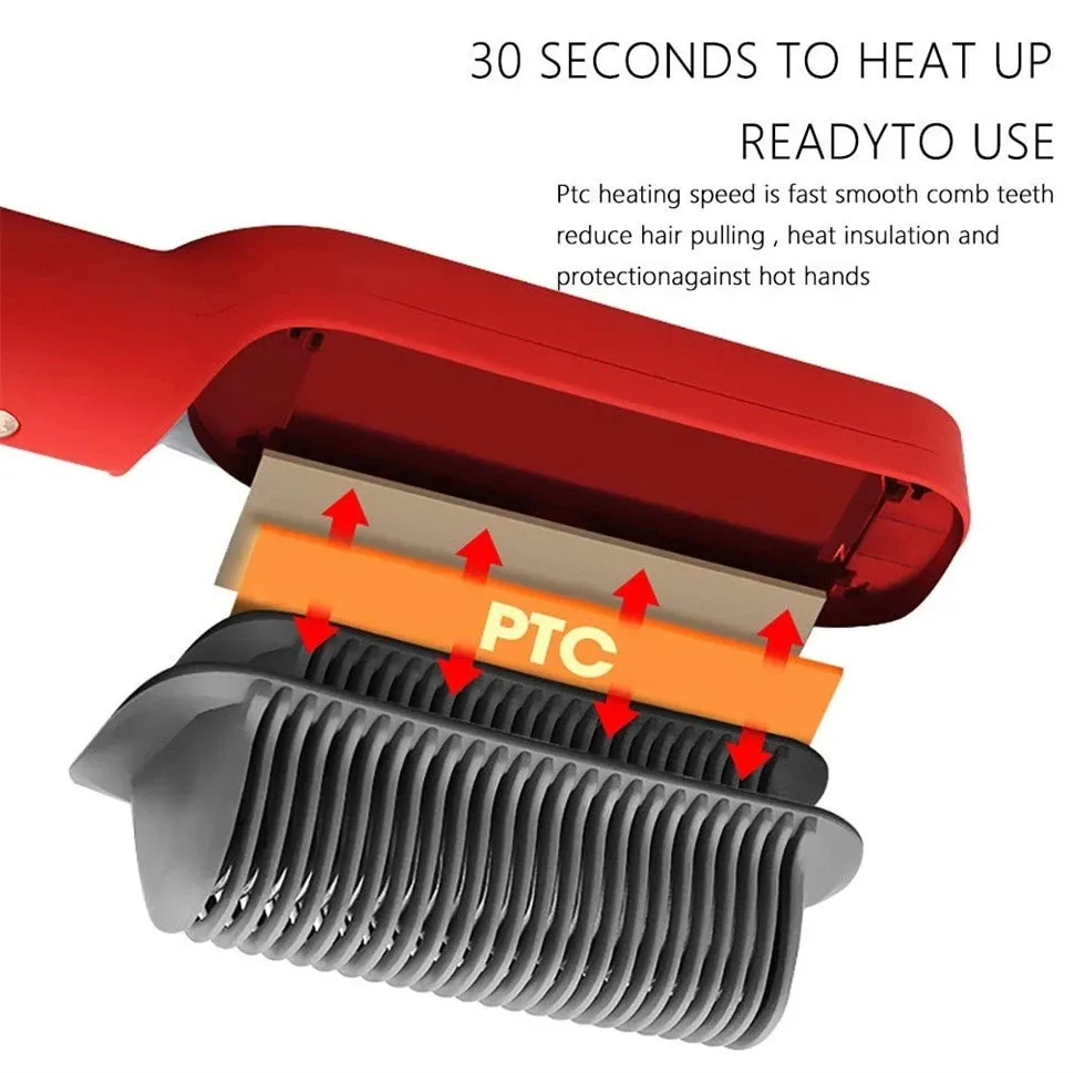 Fast Heating Ionic Straightener Brush air Straightener Brush Hot Comb Hair Tools for Styling