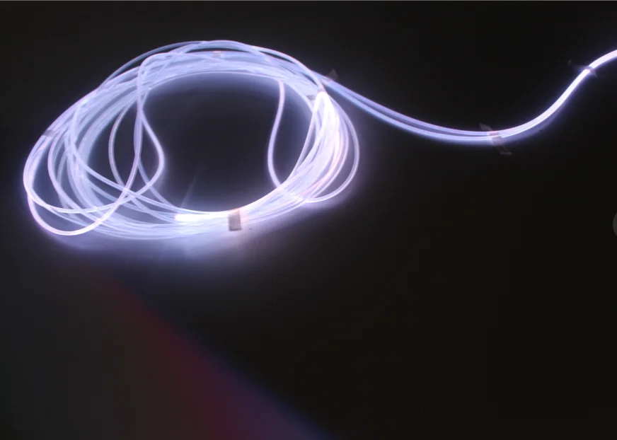 3.0mm side emitting point Fiber optic waterfall lighting side glow emitting plastic optical fiber light