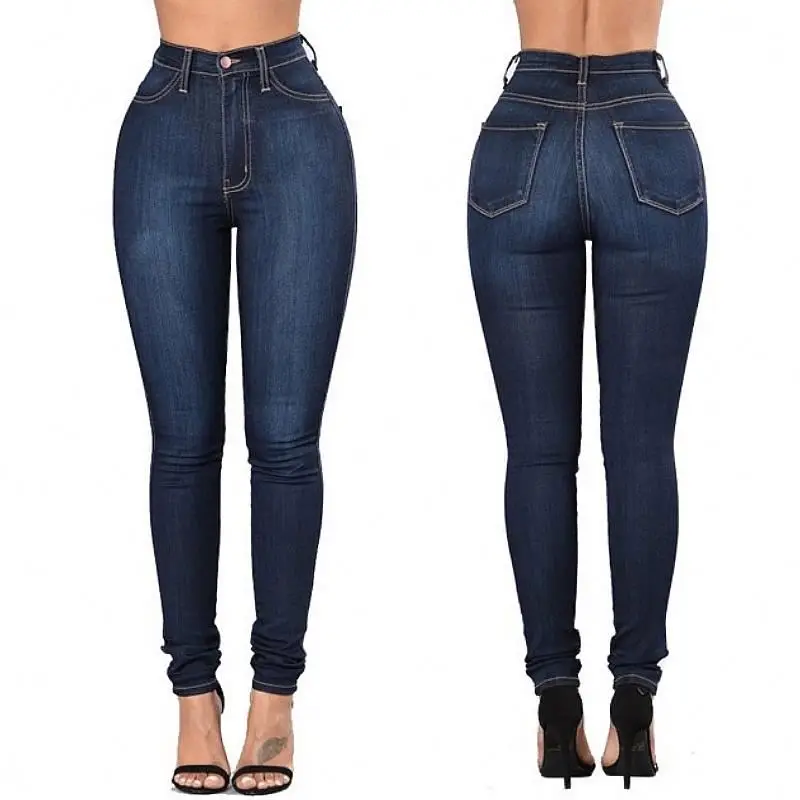 clothing manufacturers custom women girls high waist push up mujer jeans leggings denim pants for ladies