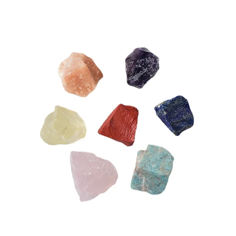 Rough Healing Specimen Natural Crashed Fragment Seven Chakra Raw Fragrance Stones for Home Garden Decoration DIY Amulet