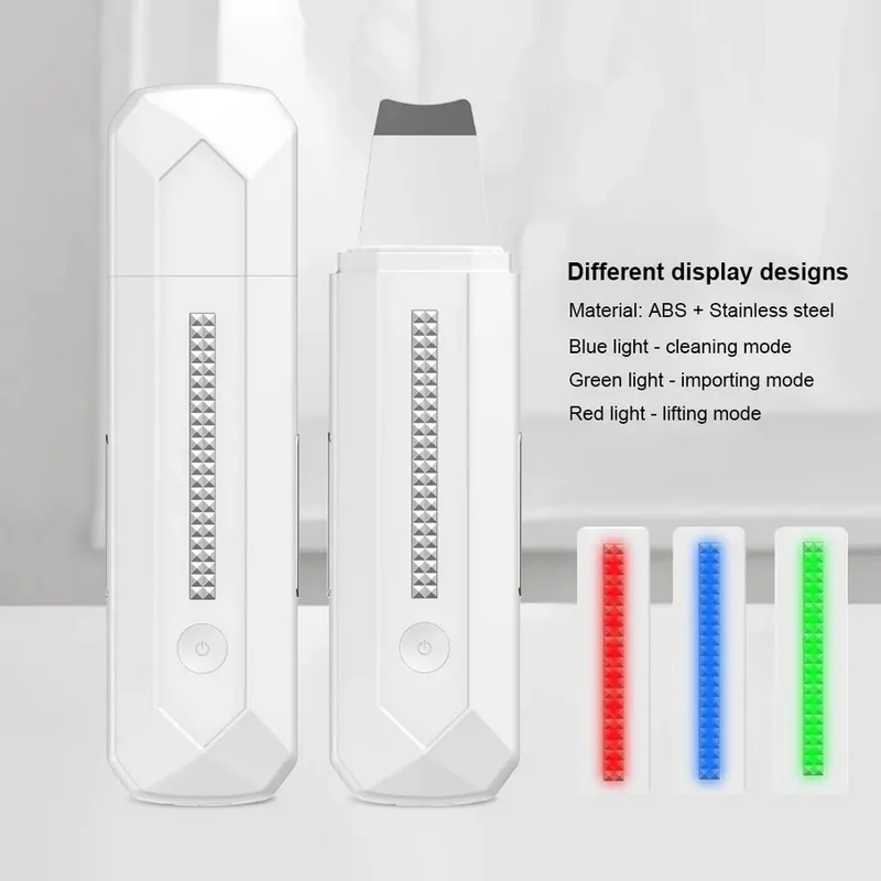 Portable Rechargeable Electric Facial Skin Scrubber Skin Scrubber Ultrasonic Peeling Ultrasonic Facial Skin Scrubber