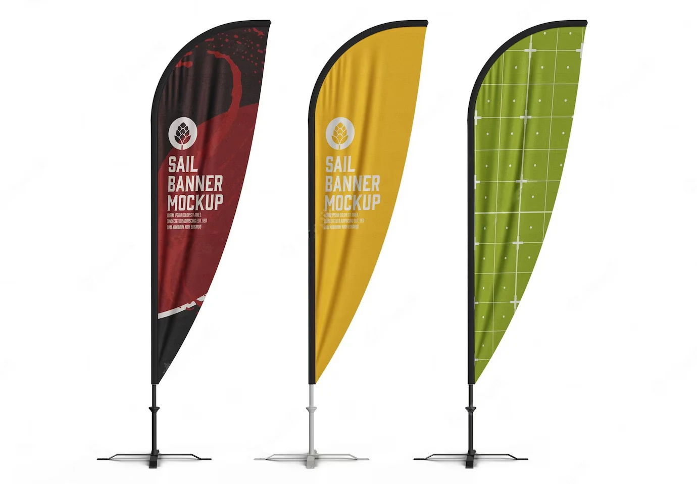 ADMAX Outdoor Flying Banner Promotion Custom Printed Advertising Feather Teardrop Flag Bali Bow Beach Flag With Corss Base