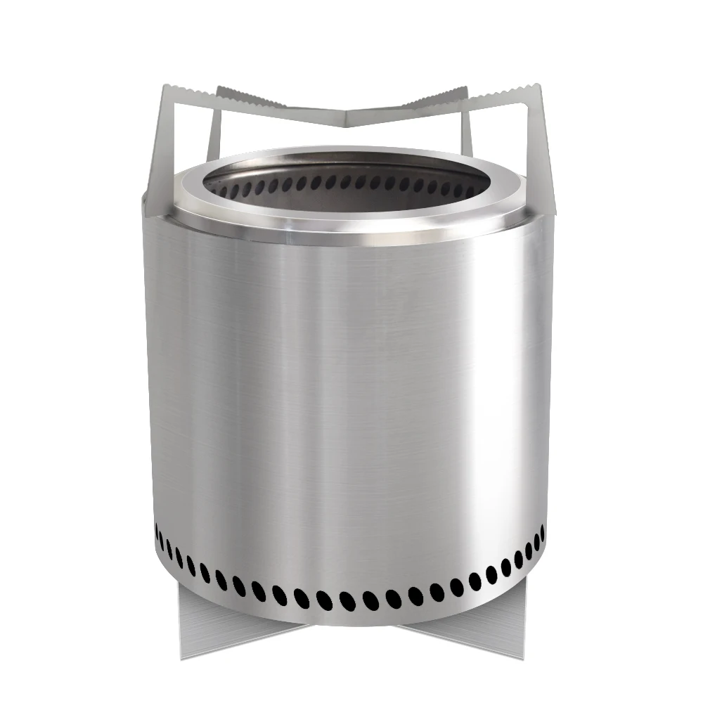 
Stainless steel Wood burning stove adopts split design, portable burning stove is more convenient and simple to use when going o 