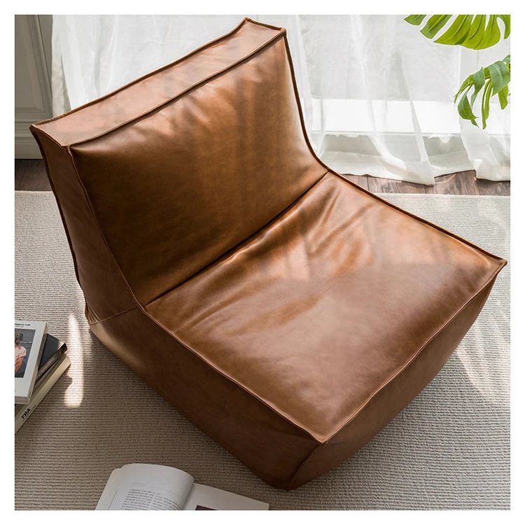 Unique Shape leather-cloth Fabric Lazy Sofa Kids Bean Bag Chair Sofa chair Floor Sofa cover