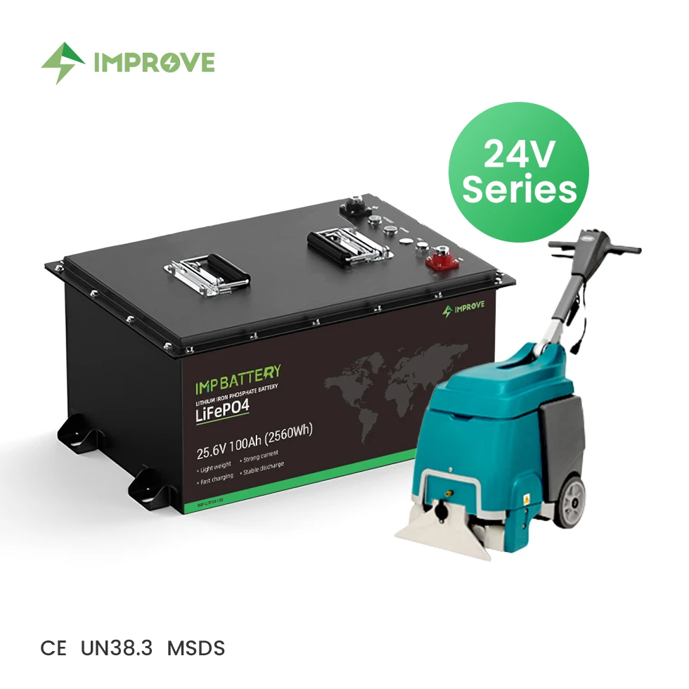 Factory LiFePO4 lithium battery  24v 36V 100ah 105ah 150ah 200ah for electric rotary floor scrubber sweeper machine