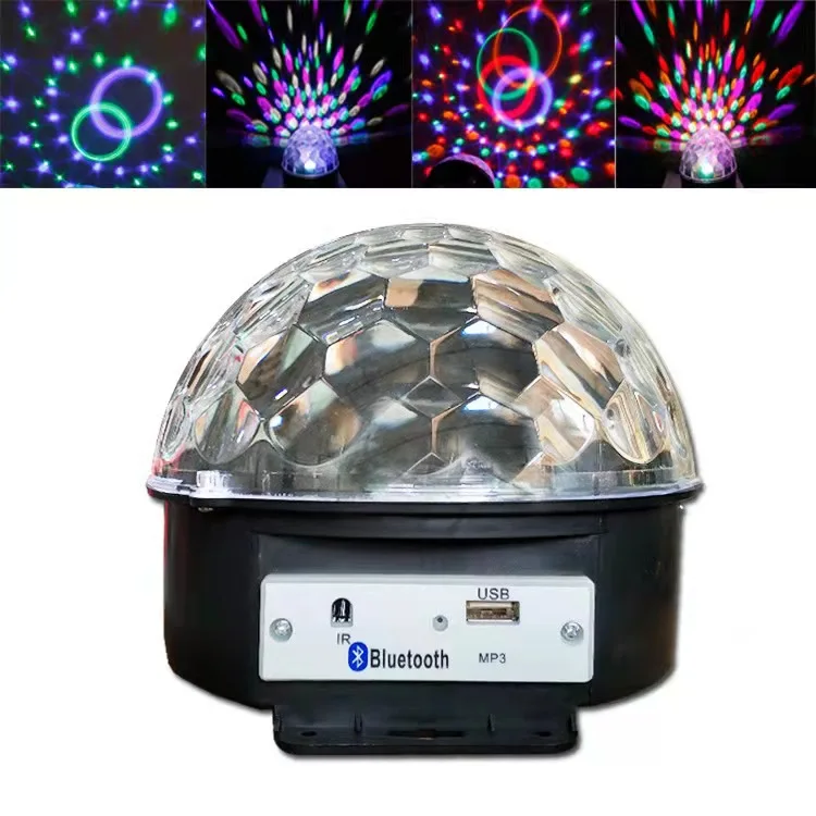 Sound Activated Stage Effect Light Lamp Laser Crystal Magic Ball Disco Party Club Speaker Rainbow Night Light
