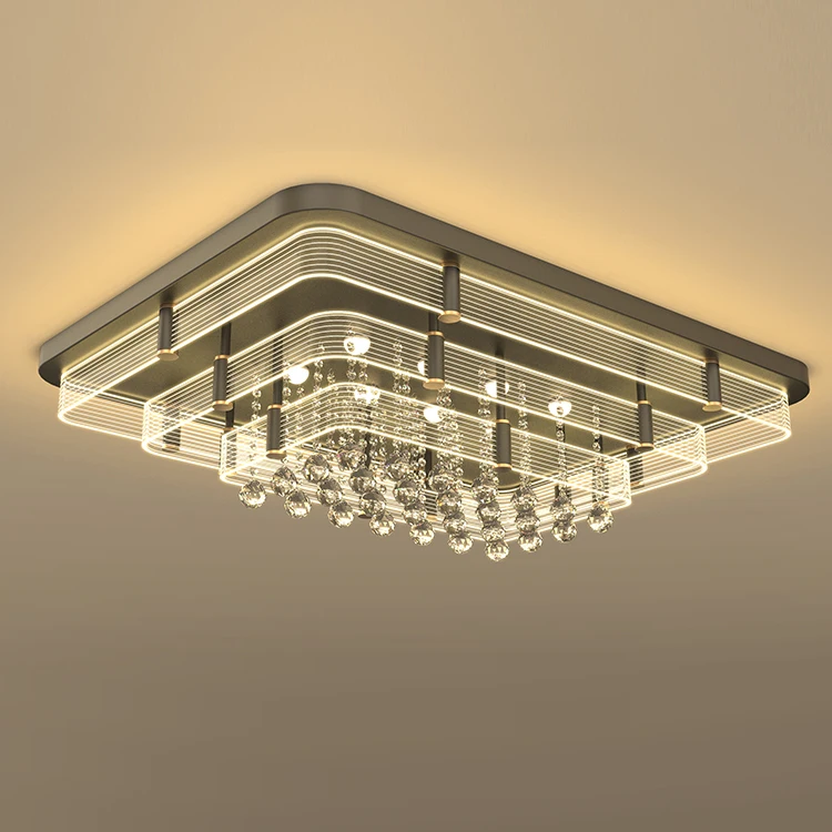 Creative Style Indoor Surface Mounted Decoration Luxury K9 Crystal Led Ceiling Light