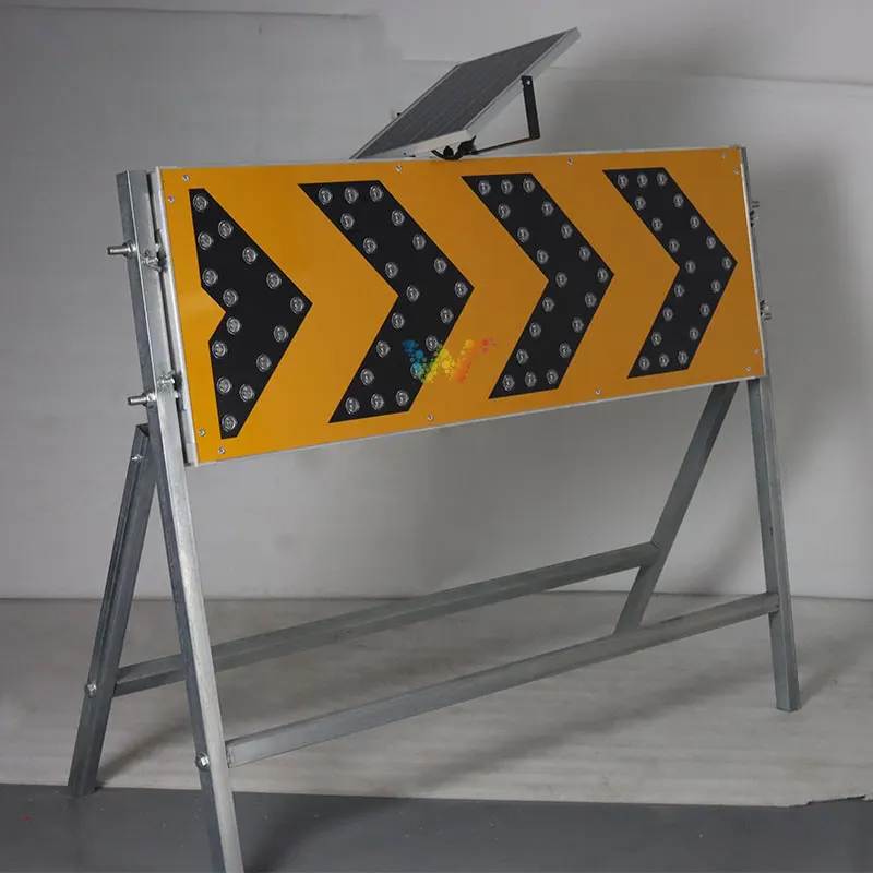 Solar Powered Trailer Mounted  Led Arrow Board With Stand Yellow FlashingTraffic Guide Light Traffic Arrow Board