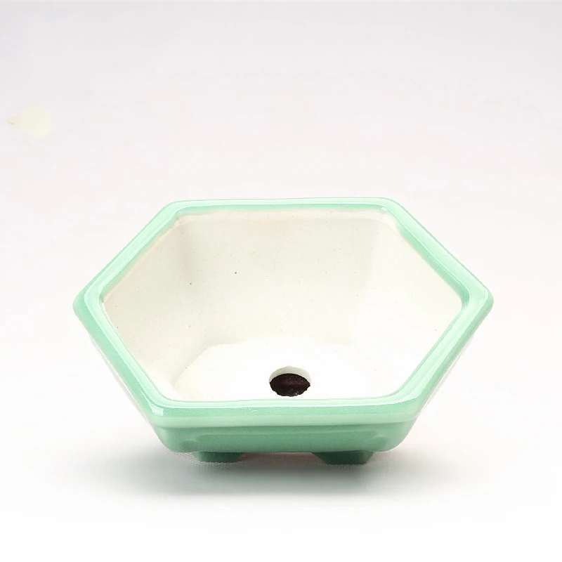 Low Price floral succulent cactus bonsai plant pot ceramic Yixing Glazed pots