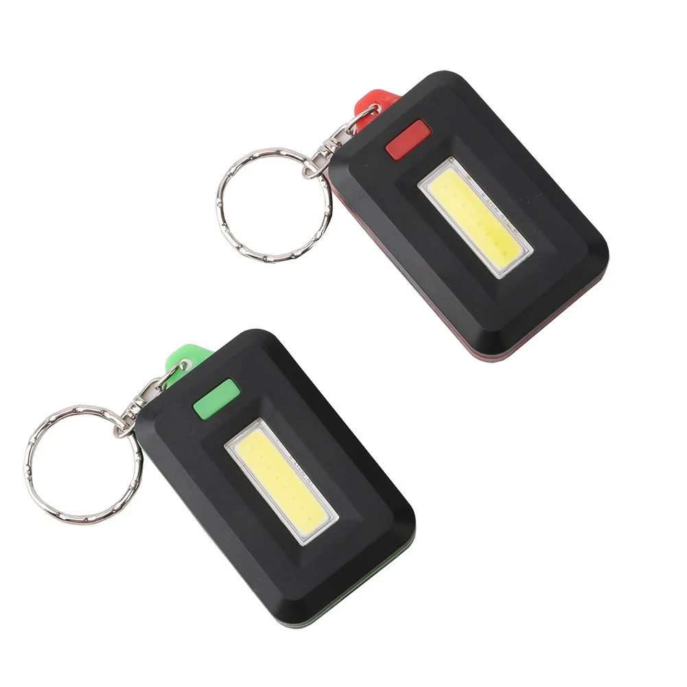 Hot Selling Mini Keychain Light 3 modes Souvenir Gifts 3*AAA Battery Plastic COB Led Flashlight Torch