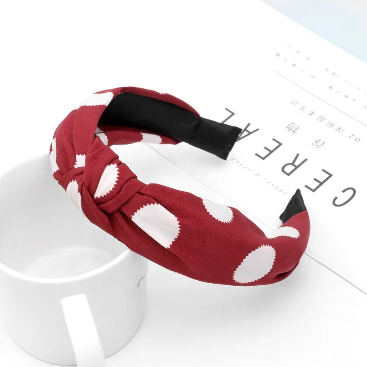 New arrival hot selling factory supply wholesale Non Slip Fabric Headbands Knotted fabric covered alice band