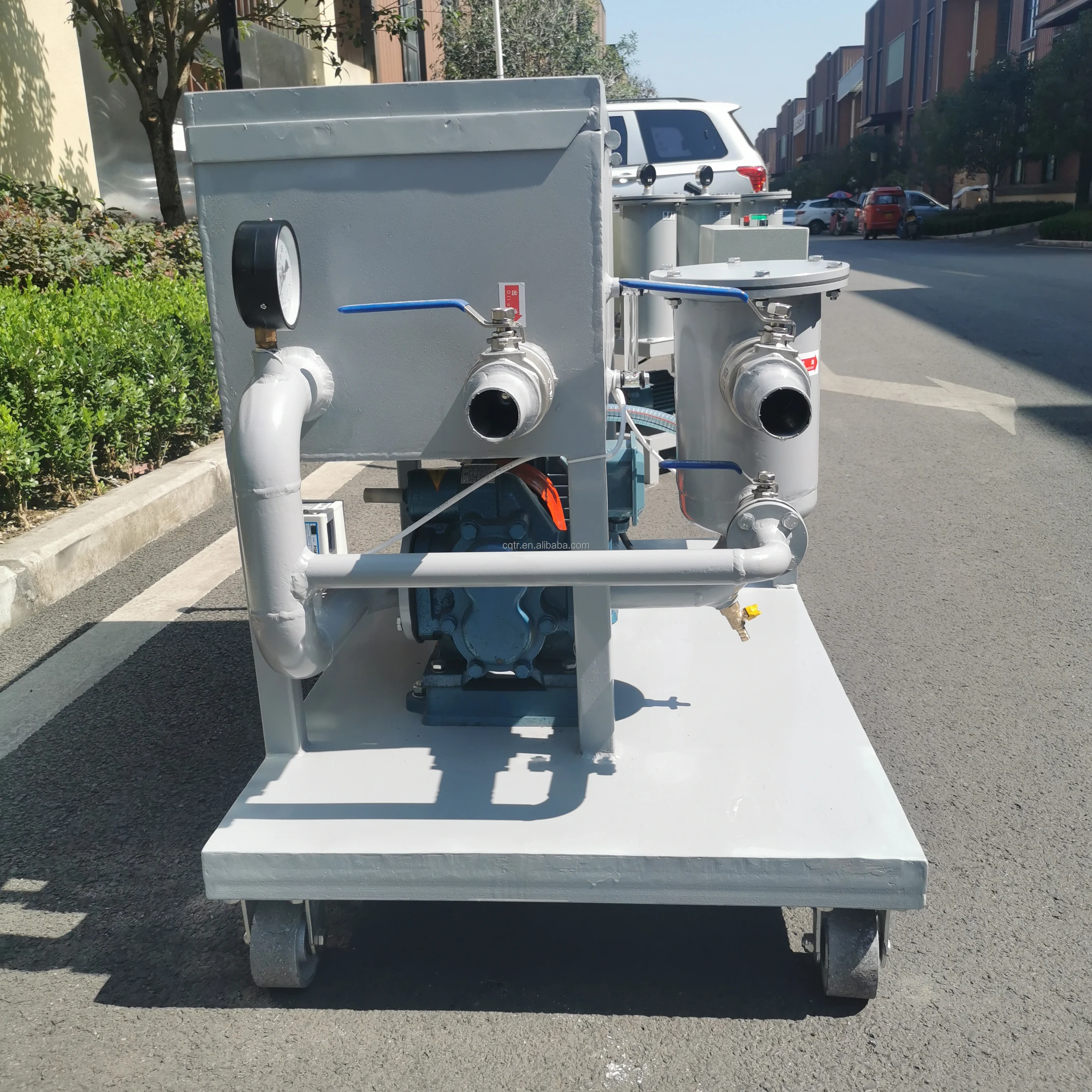 Plate frame pressure oil purifier with filter paper hydraulic oil impurity removal machine