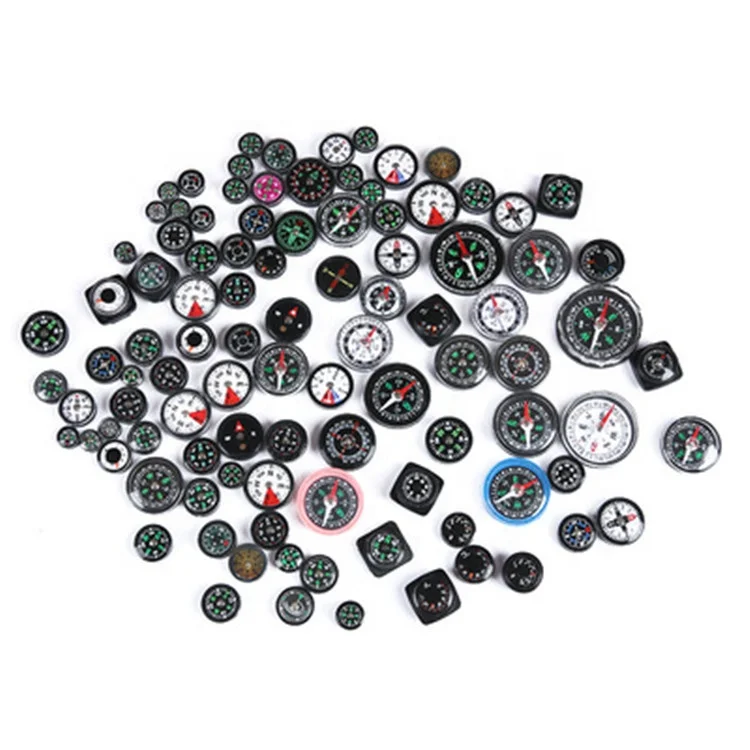 12mm 20mm 35mm Button Compass Mini Black Survival Compass Oil Filled Compass for Camping Hiking Boating Touring