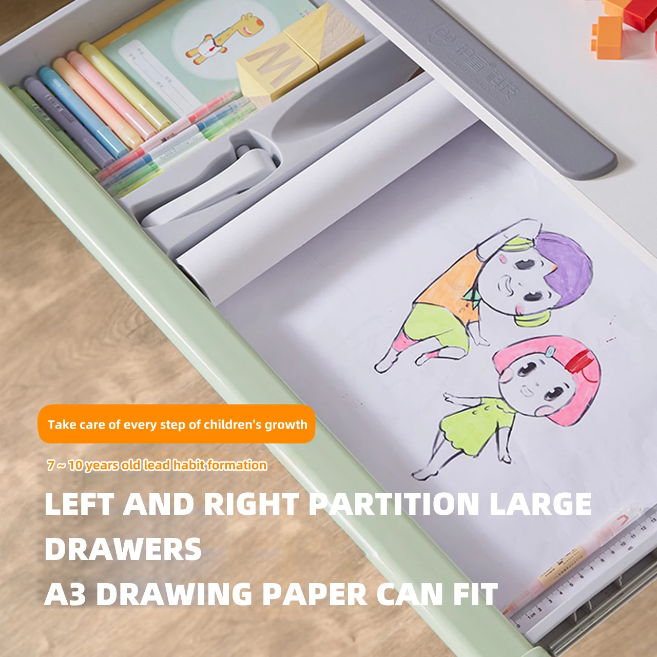 Children Furniture adjustable Study table And Chair Set for kids