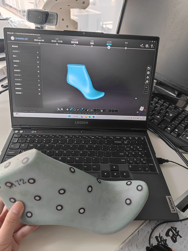 Fast Scanning Dual Light Source 3d Scanning Color Einscan HX Laser Scanning / LED Light 3D Laser Scanner