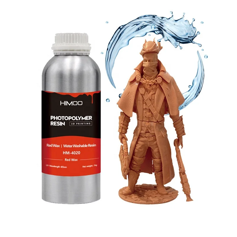 Red wax Water Washable UV curing Resin 3D printing photopolymer anime model