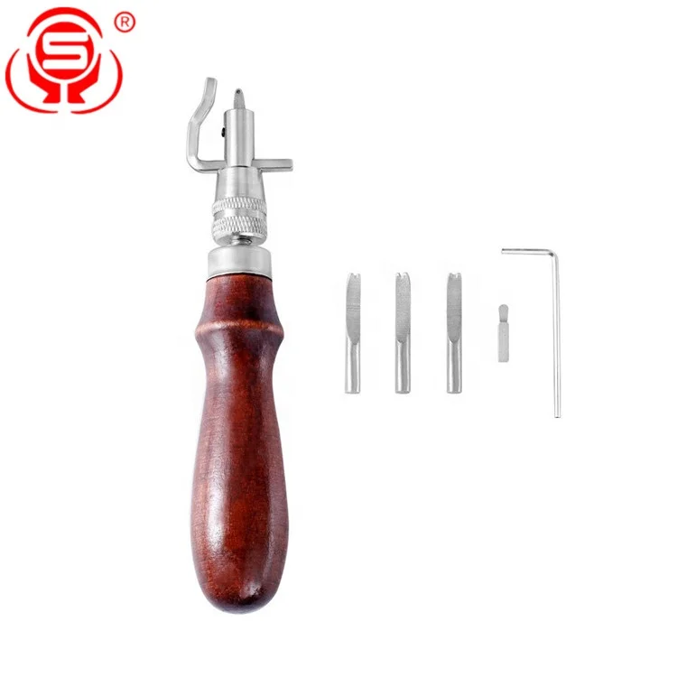 
Leather Craft Stitching Groover 7-in-1 Skiving Leather Edger Groover Skiving Edger Beveler 
