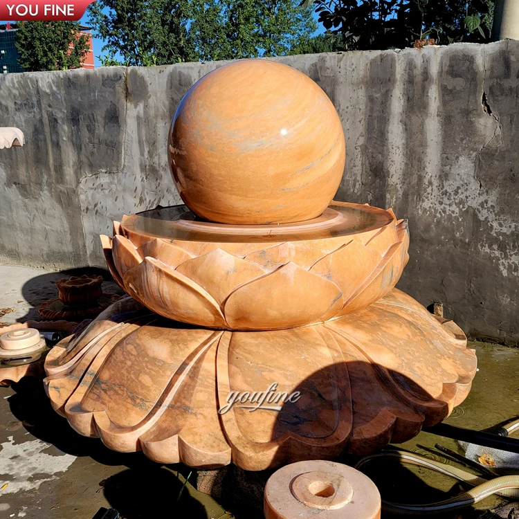 Открытый сад ручная резная Природный камень мрамор гранит вращающийся шар водяной фонтан